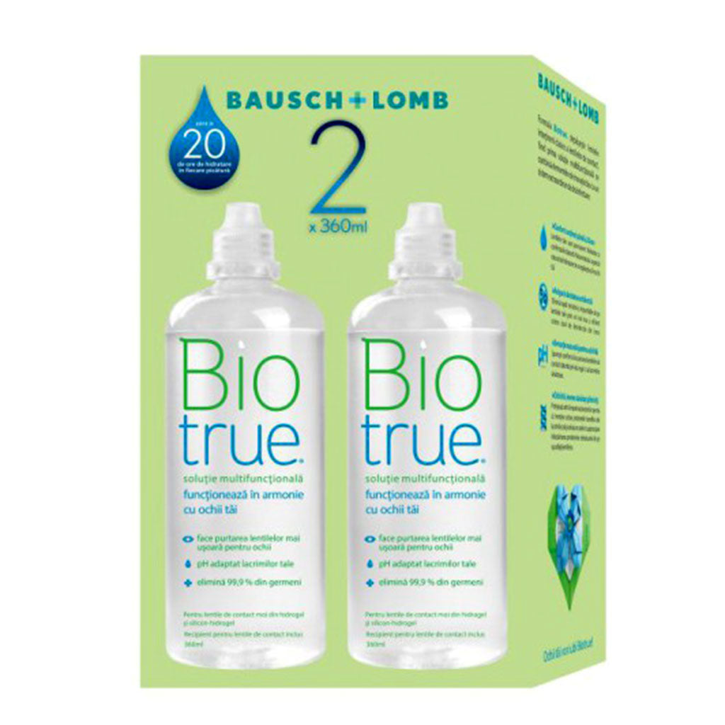 Solutie Multifunctionala Biotrue-2x360 ml - OchelariDirect