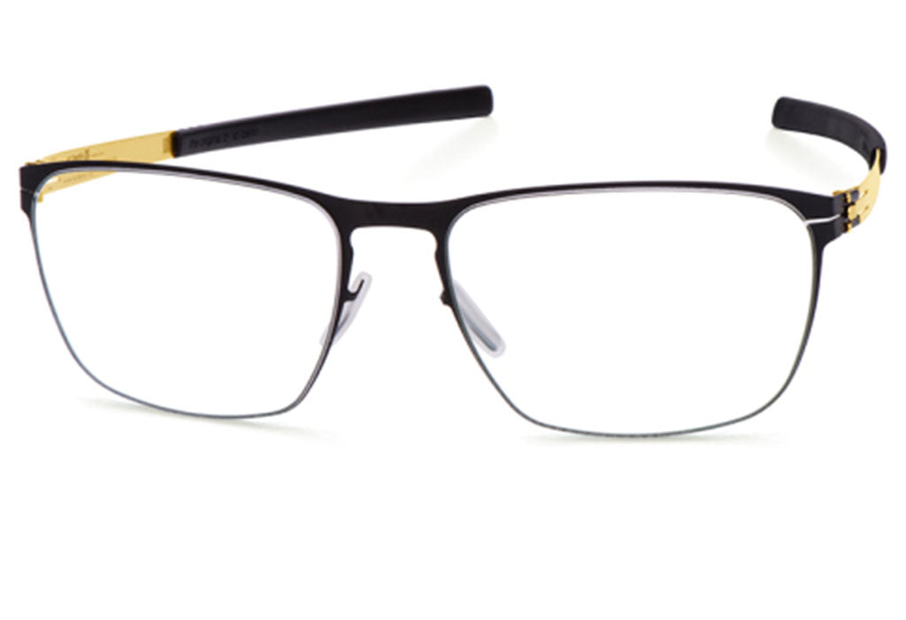 ic! berlin Benjamin S.-Black-Matt-Gold-RX-Clear-Flex - OchelariDirect